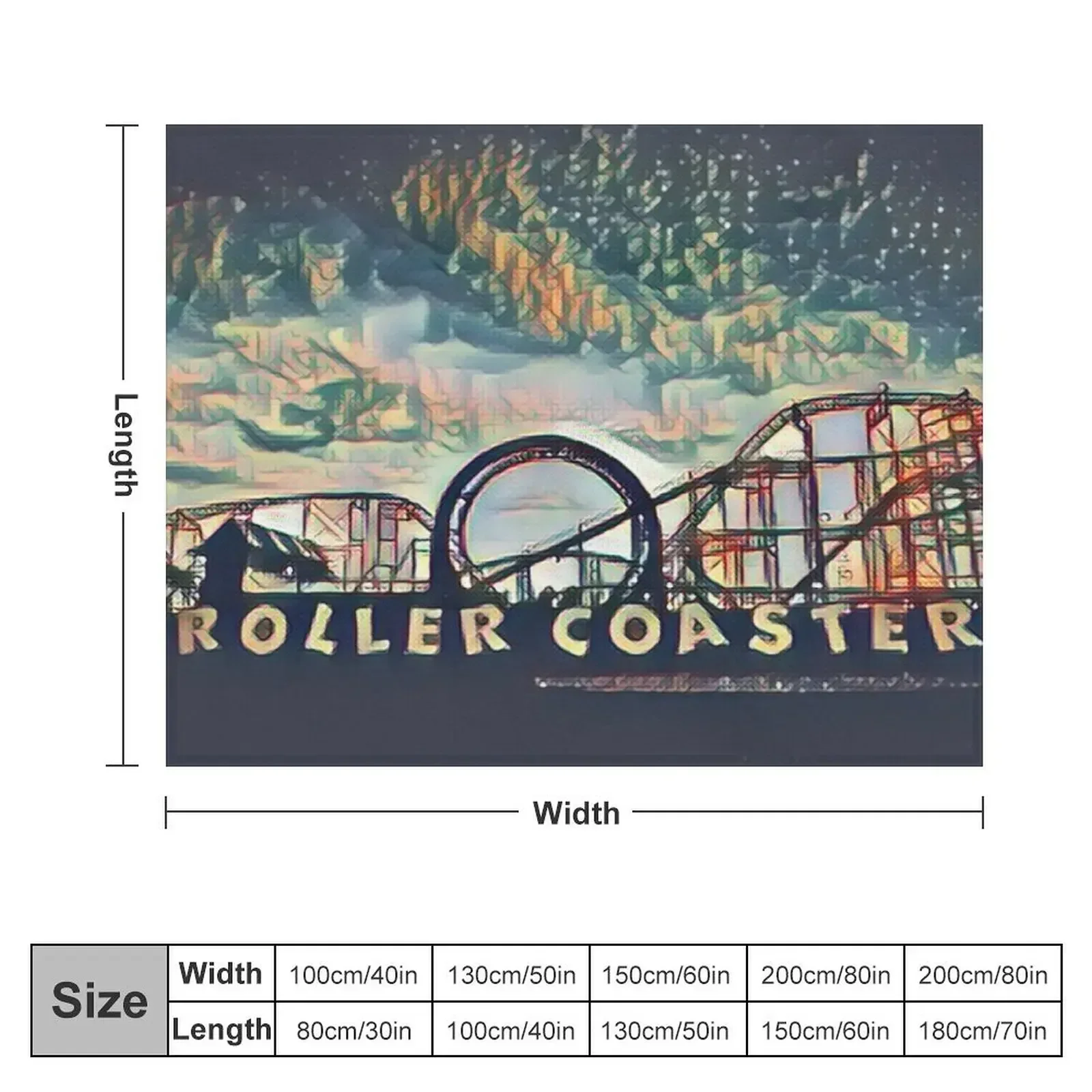 The Last Roller Coaster Altered Photo Throw Blanket Luxury Luxury Thicken Softest Blankets