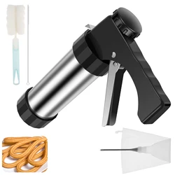 Churrera Churro Maker Machine Stainless Steel Churro Maker Kit with 3 Different Tips Piping Lightweight Hollow Churro Maker Tool