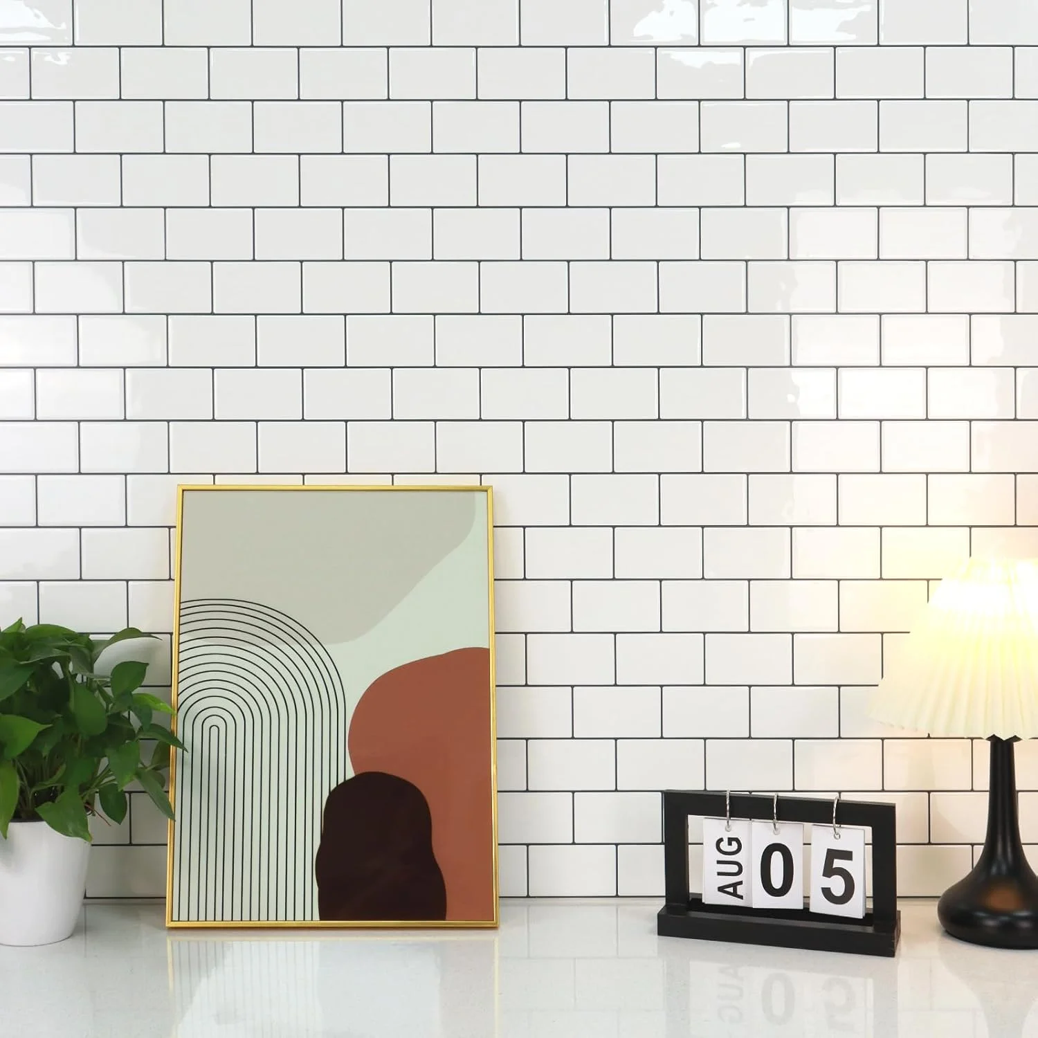 2/1pcs 3D Subway Tile Peel and Stick Backsplash,Self Adhesive marble exterior wall tiles，European style 3D wall sticker view 3