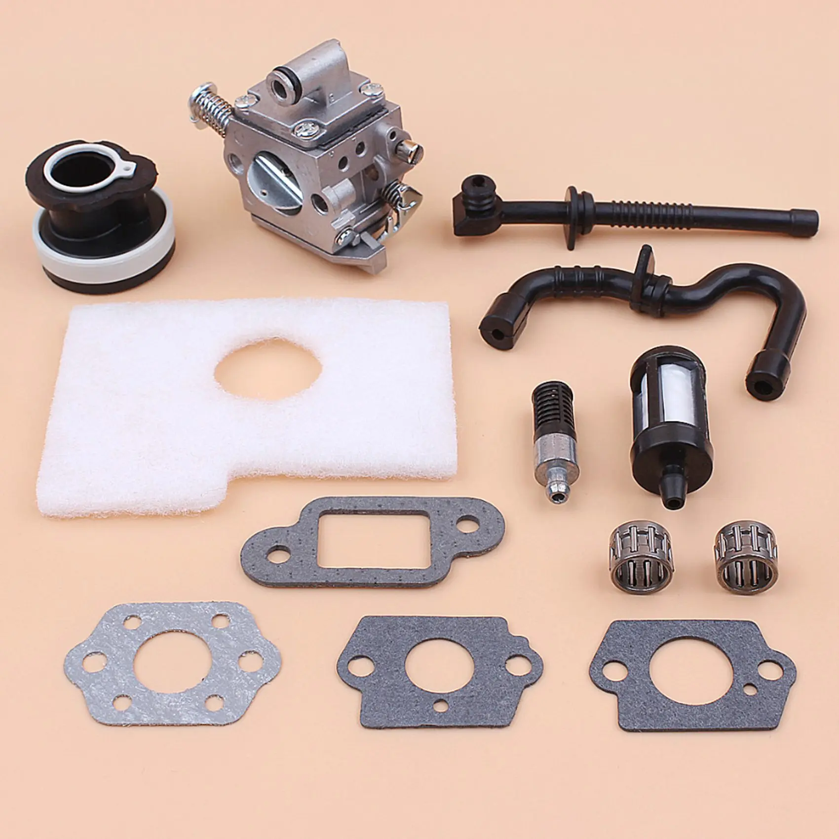 ปะเก็นคาร์บูเรเตอร์ Intake Manifold แบริ่งท่อน้ํามันเชื้อเพลิงสําหรับ STIHL MS180 MS170 MS 180 018 017