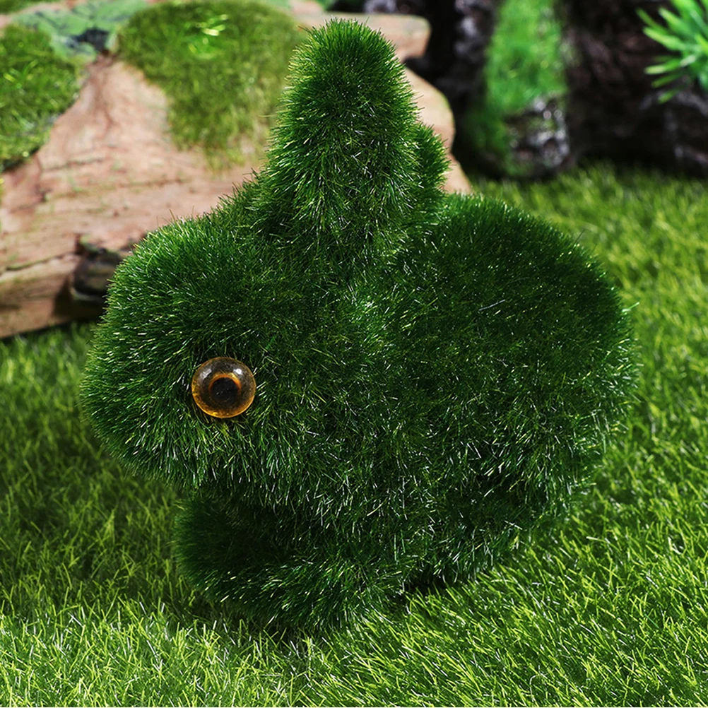 

4pcs Sitting&Standing Moss Bunny Ornaments For Easter Spring Wedding Garden Lawn Yard Decorations Easy Clean No Water Moss