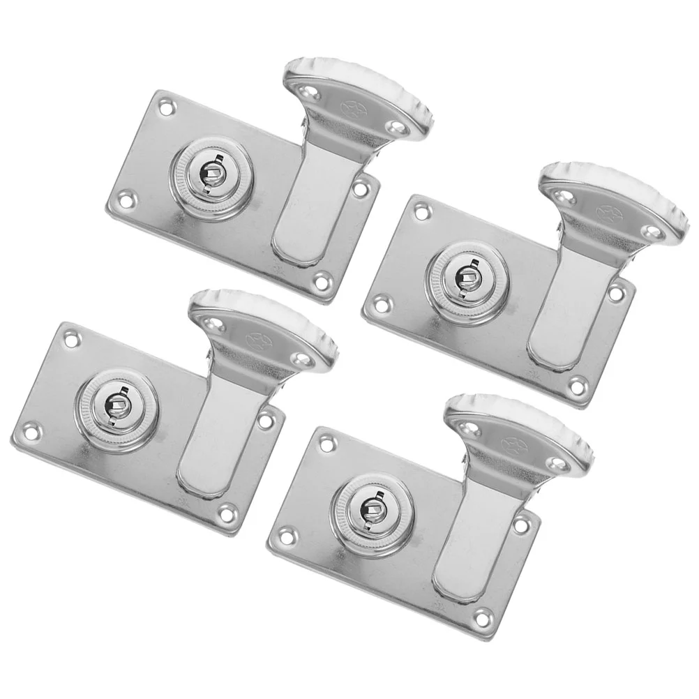 4 Pcs Suitcase Lock Furniture Hardware Accessories Guitar Latch Hasp Chest Silver Husky Latches Boxes Small