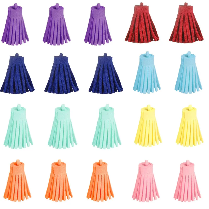 10/20Pcs 30mm Faux Suede Tassel Bulk Leather Tassels Charm Pendant for KeyChain Tassel Cellphone Straps DIY Craft Jewelry Making