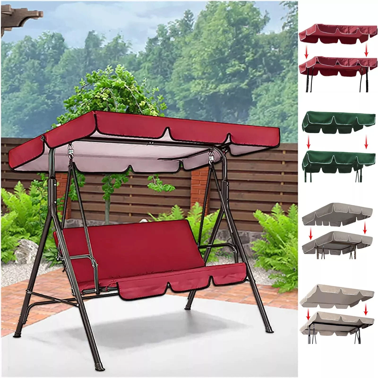 

77 "x43" outdoor swing canopy on terrace