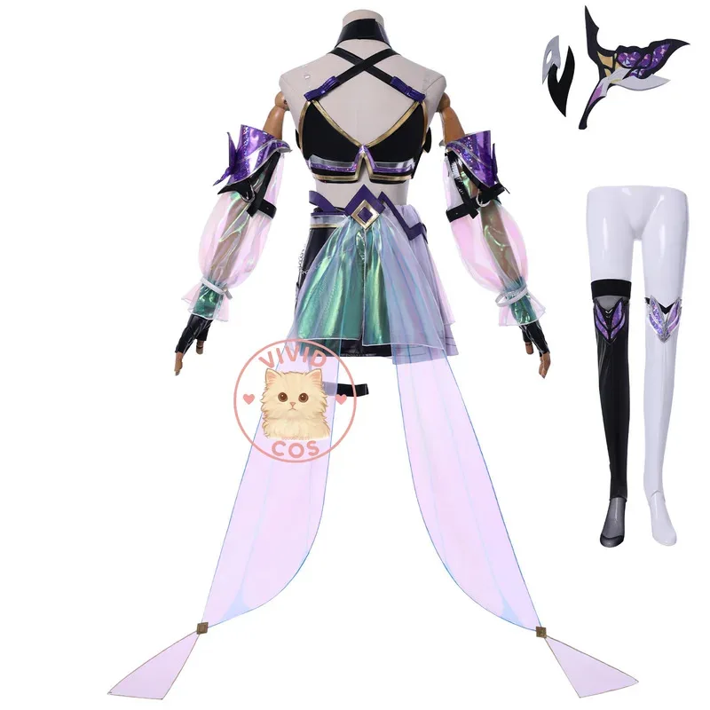 ABC123Honra dos Reis Akko Yuan Meng Butterfly Transformation Dance Costume Game Cosplay Bidimensional - Games of 3;f'6,c;7.y;