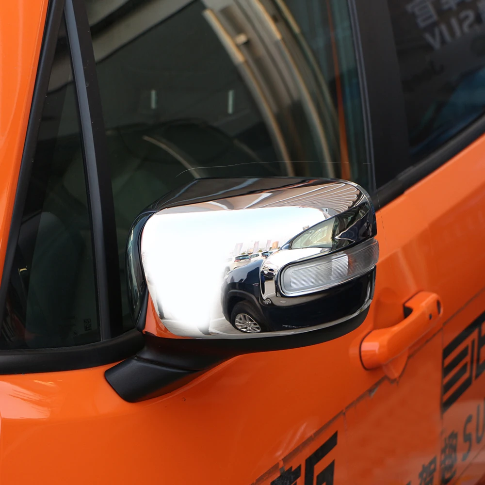 

Rearview Mirror Protection Cover for Jeep Renegade 2015 - 2022 Auto Rear View Mirror Sequins Stickers Car Accessories