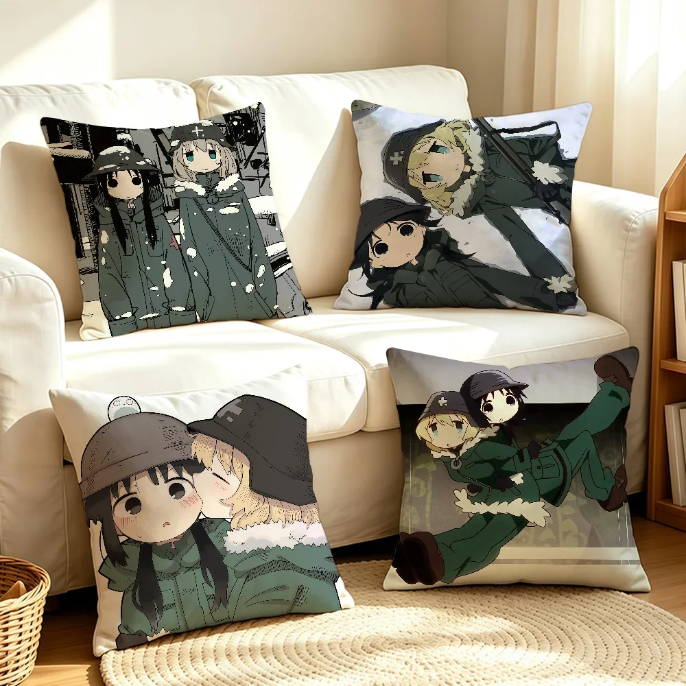Manga G-Girls Last T-Tour cushion cover Soft Smooth Pillow Case Hidden Zipper Washable Decorative Couch Office Gift