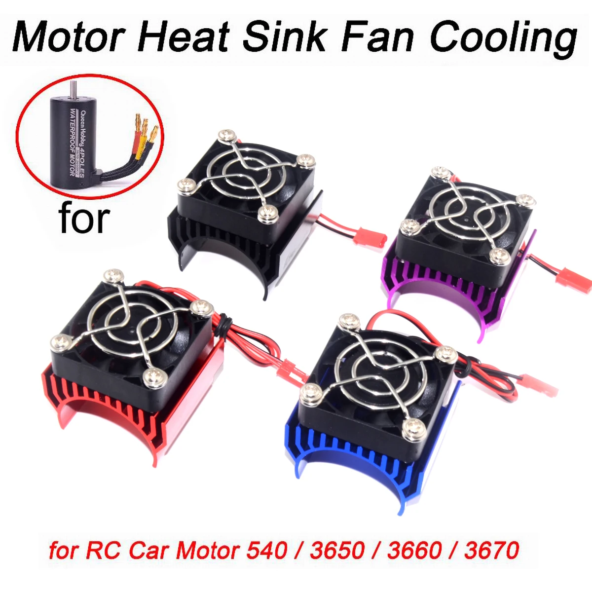 HSP 03300 Aluminum Heat Sink Cooling Fan For RS540 540 550 Engine Motors Heatsink Modified RC 1:10 Parts