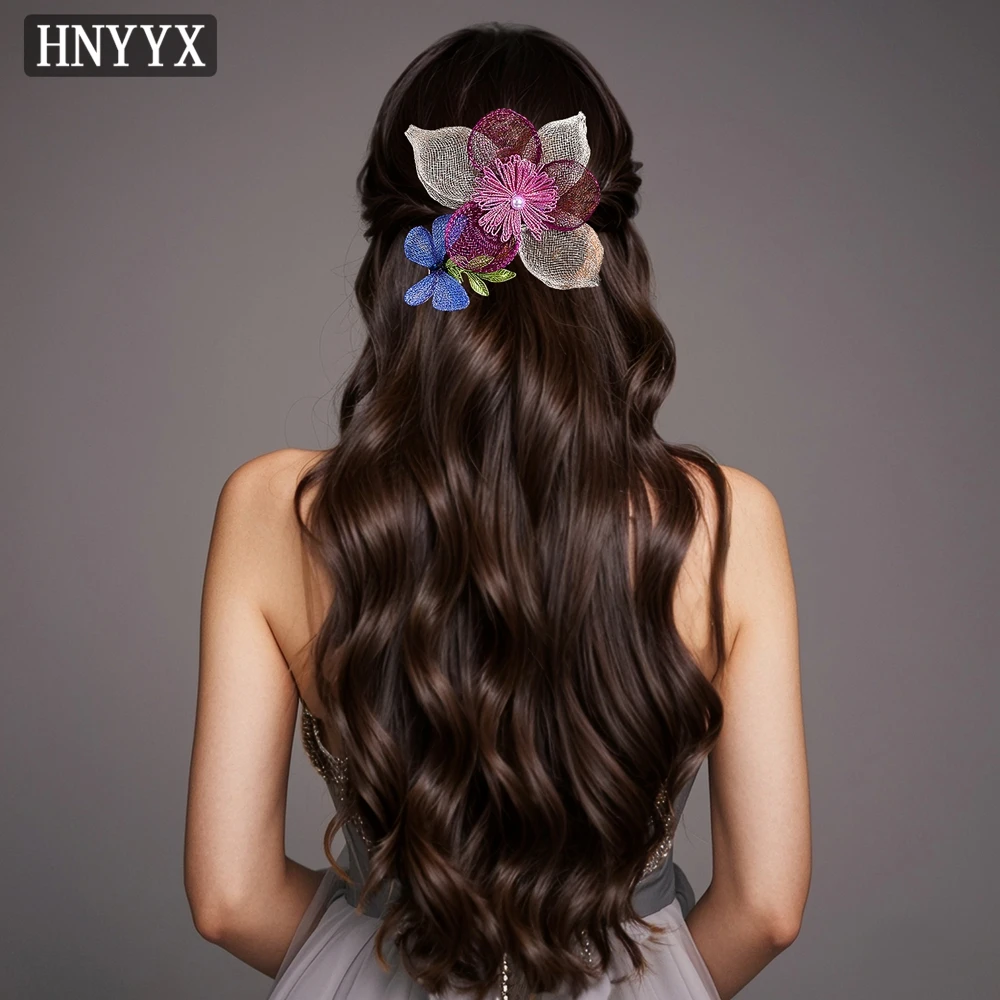 

YouLaPan Bridal Wedding Simulation Lace Flower Hairbands Handmade Fashionable Ladies Banquet Dancing Hair Accessories YXA191