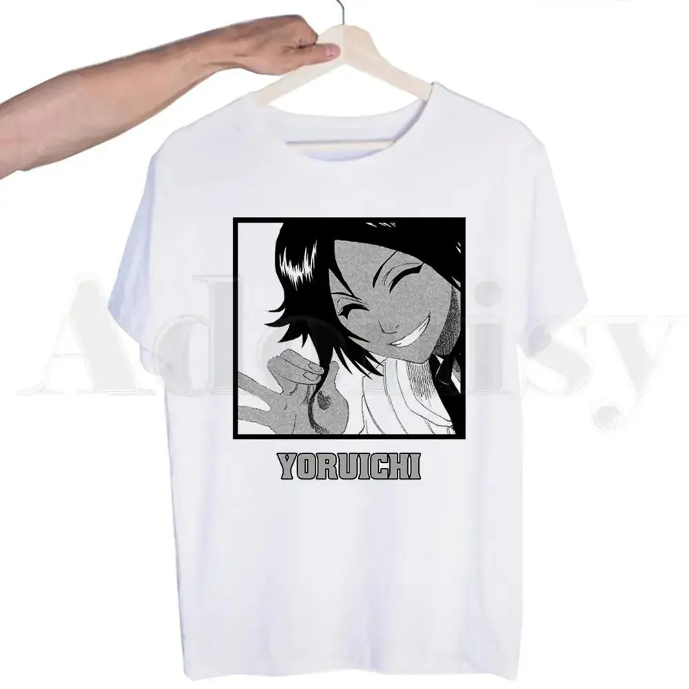 Japońskie Anime wybielacz Manga Ichigo Kuchiki Byakuya T Shirt męski moda damska Harajuku Streetwear krótki rękaw Plus rozmiar Unisex