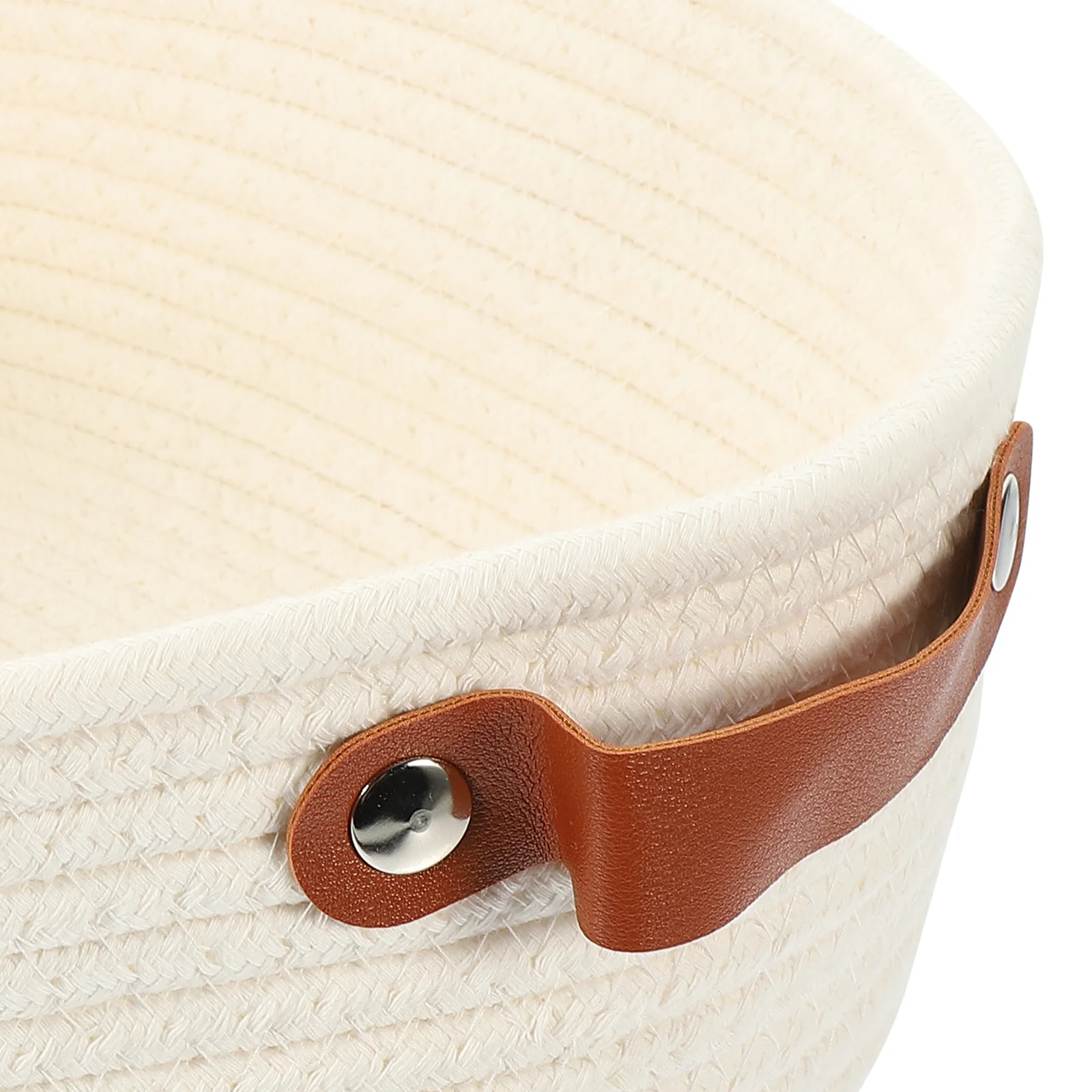 

Cotton Rope Storage Basket Woven Sundries Organizer for Bathroom Desktop Snacks Makeup Personal Care Storage Woven Basket