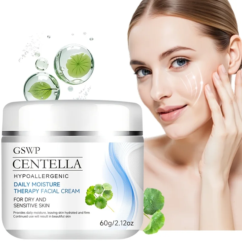 Crema hidratante GSWP Centella Asiatica, cuidado hipoalergénico, ilumina la piel, aumenta la luminosidad, para uso diurno. 60g/120g