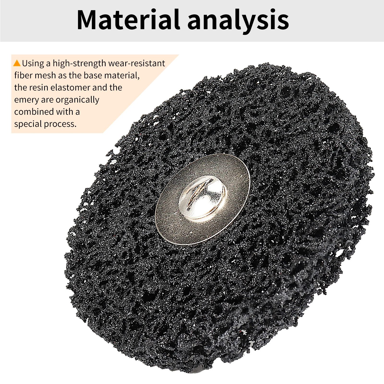 4inch Poly Strip Disc Abrasive Wheel Paint Rust Remover Clean Grinding Wheels with 6mm Rod for Electric Drill