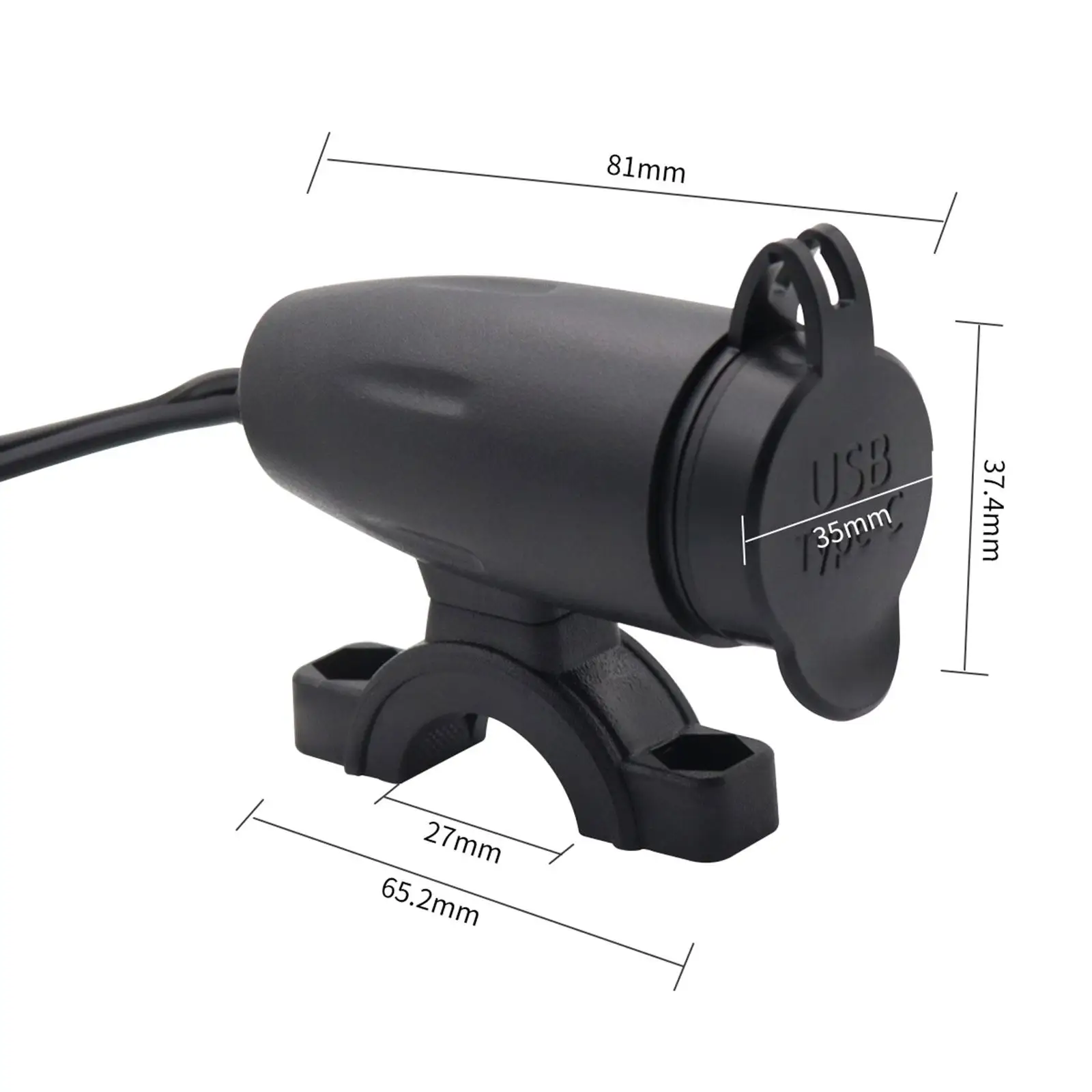 USB-зарядное устройство для мотоцикла 12В-24В с портами QC 3.0+PD 18W, быстрая зарядка, водонепроницаемое, с быстрым отключением, для телефонов, планшетов, камер