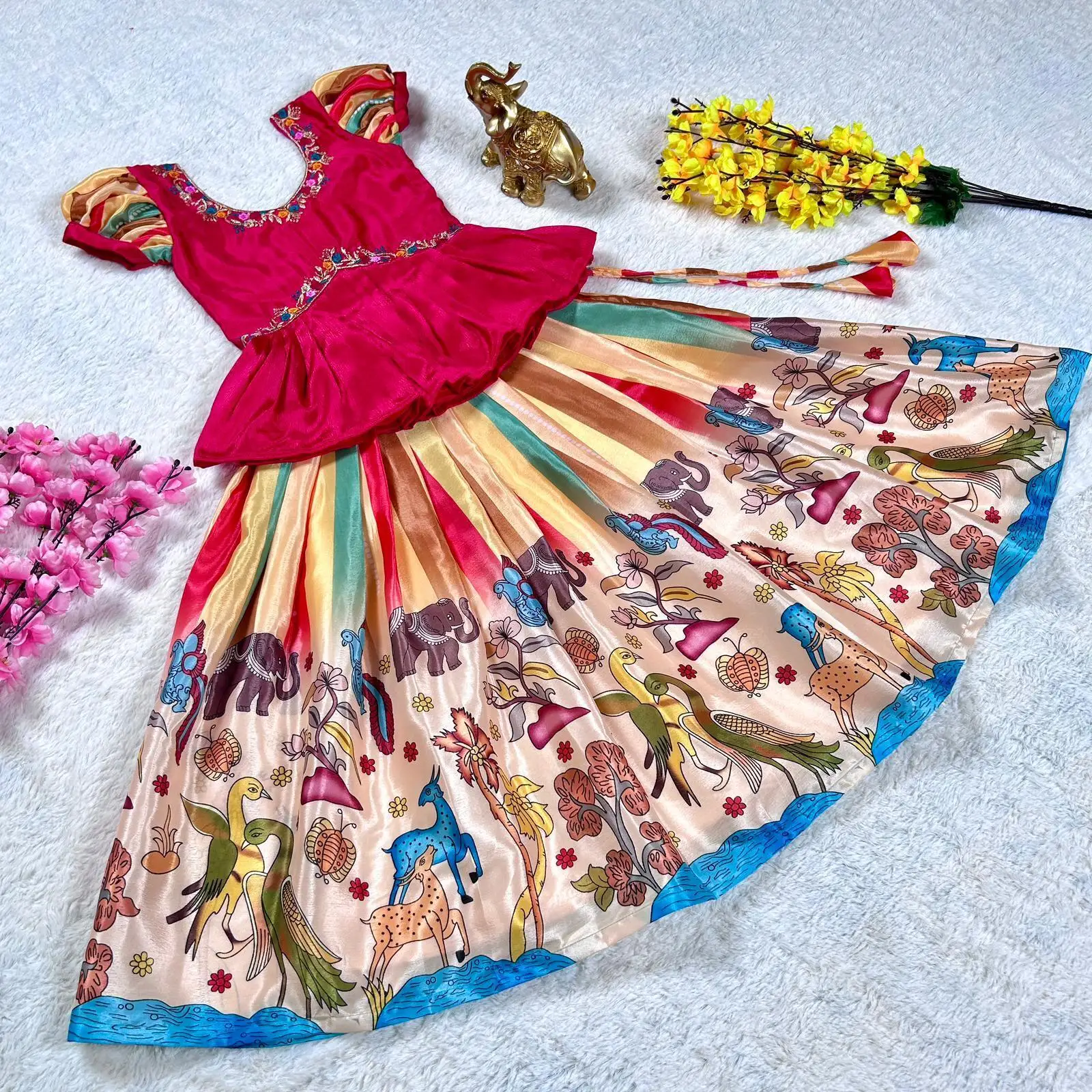 Designer Kids Lehenga Choli Indian Party Wedding Dress Readymade Outfit for Kid