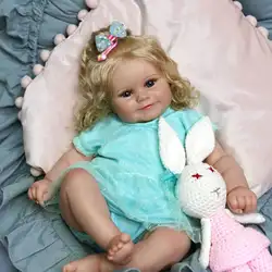 50cm Lifelike Reborn Baby Doll Handmade 3D Painted Skin Full Body Soft Silicone Vinyl Girl Body Christmas Gift