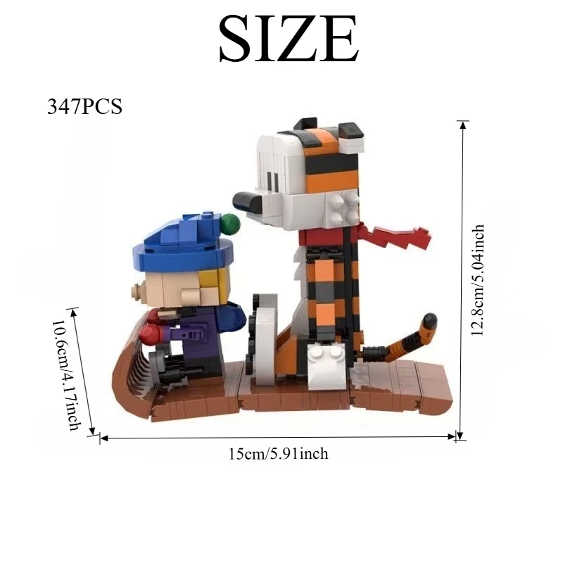 Kit de aventura de trineo de invierno, 347 Uds., modelo de escena de nieve Compatible con MOC para adolescentes y adultos, regalo festivo DIY con guía