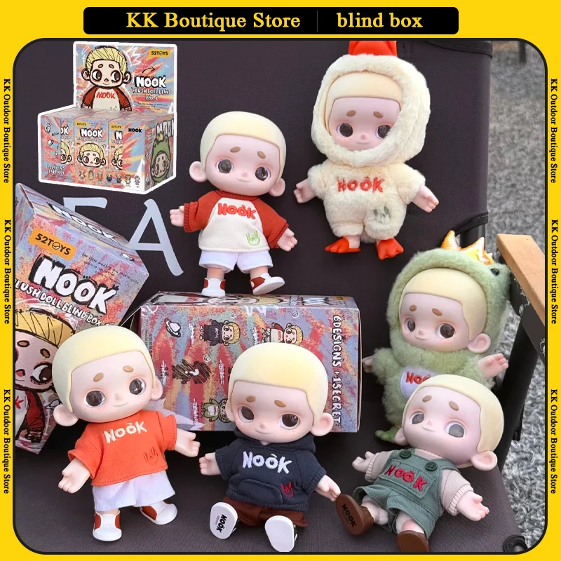 

52TOYS NOOK OOTD Series, плюшевая слепая коробка, милая аниме-фигурка, модель Mystery Box, мультяшные плюшевые куклы, брелки, рюкзаки, подарки
