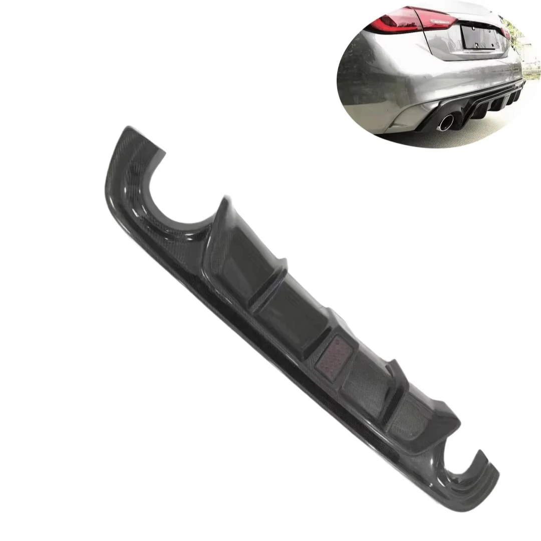 

For Q50 2014-2021 Carbon Fiber Rear Lip Body Parts Kit with Sport Style Rear Bumper Diffuser and Light Customized