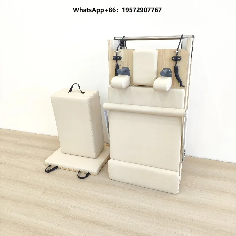 Oak Wood Yoga Training Home Wooden Folding Bed Pilates Reformer Sell Home Fitness Wood Reformers Pilates