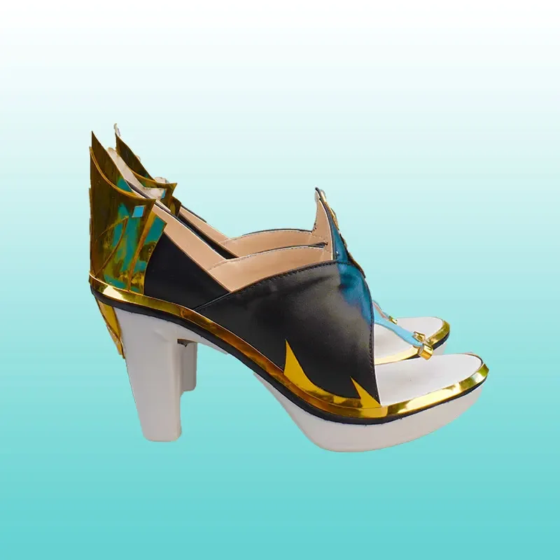 Genshin Impact Shenhe Cosplay Scarpe con tacco alto Stivali Accessori per costumi cosplay di Halloween