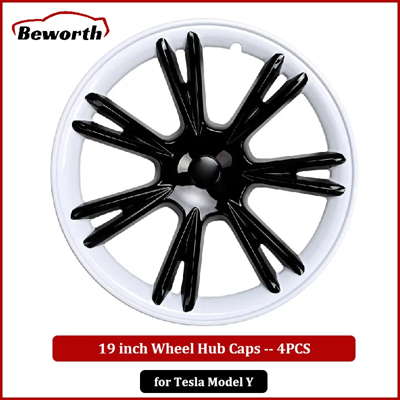 

For Tesla Model Y 19 Inch Wheel Hub Caps Performance Replacement Automobile ABS Wheels Hubs Hubcaps Full Trim Cover Accessories