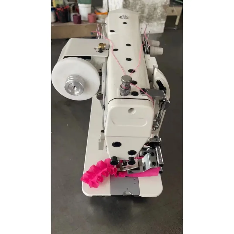 إبرة مزدوجة ضفائر آلة السلسلة مطوي الظل النسيج صافي آلة الغرز المتشابكة تكدرت الستار ضفائر ماكينة خياطة #5