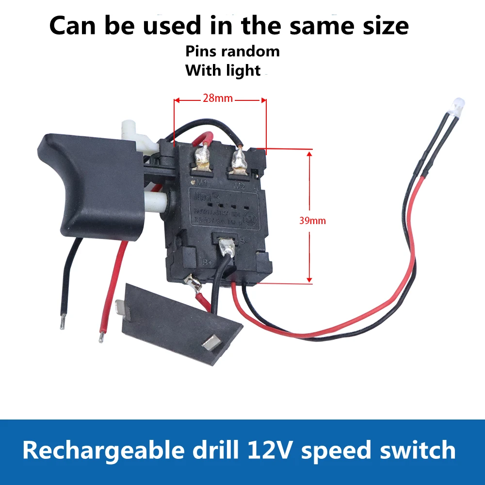 12V16.8V21V25Vrechargeable Boor Schakelaar Lithium Batterij Hand Boor Elektrische Schroevendraaier Snelheidsaanpassing Cw Ccw Met Kleine Licht