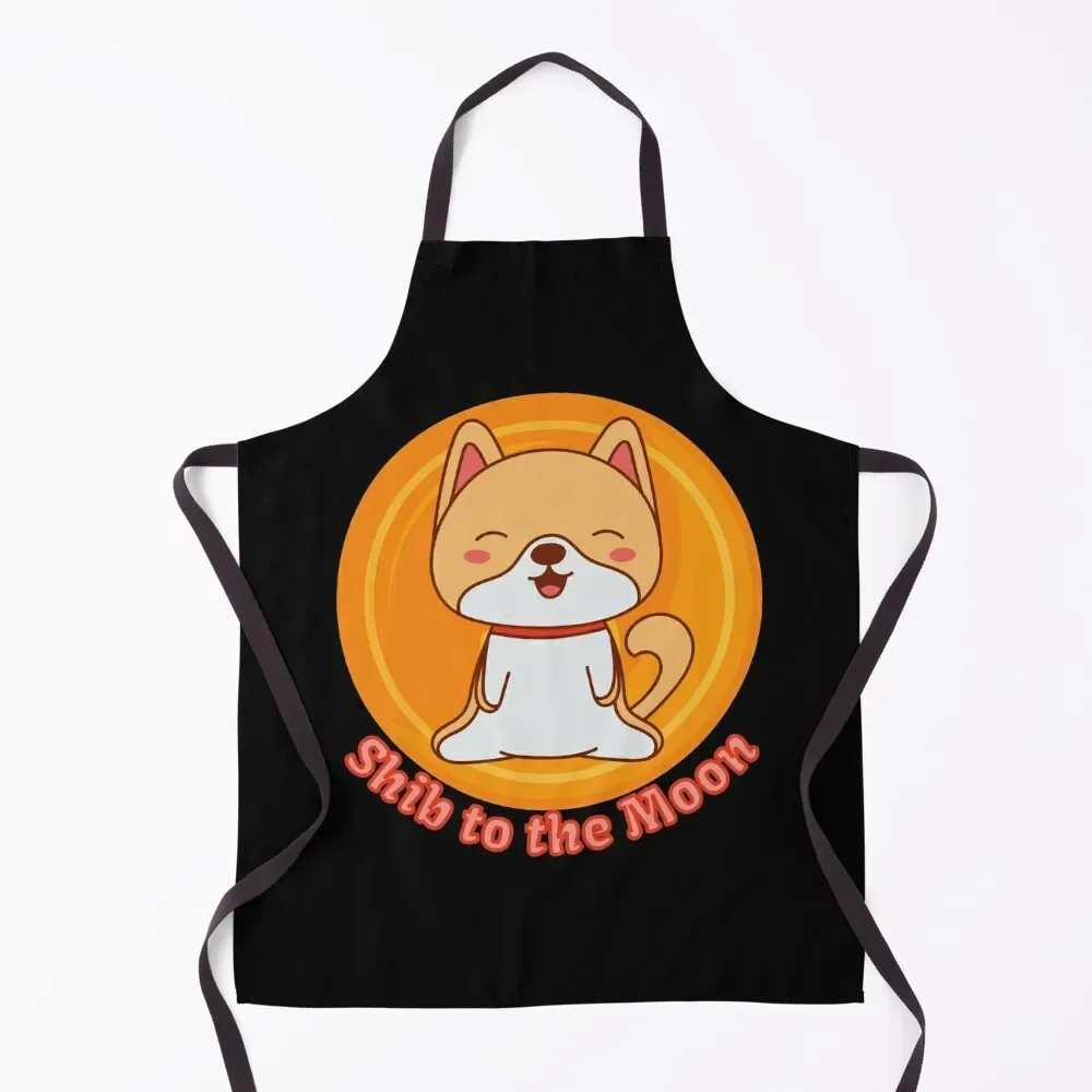 

Shib To The Moon Apron Chef Uniform innovative kitchen and home items Kitchen Supplies Apron