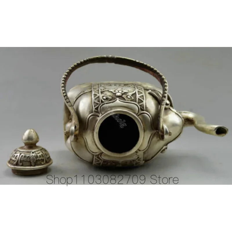 Imagem -03 - Miao Silver Carve Elephant Tea Pot Lucky Grande Teapots Excelente Trabalho Manual Excelente