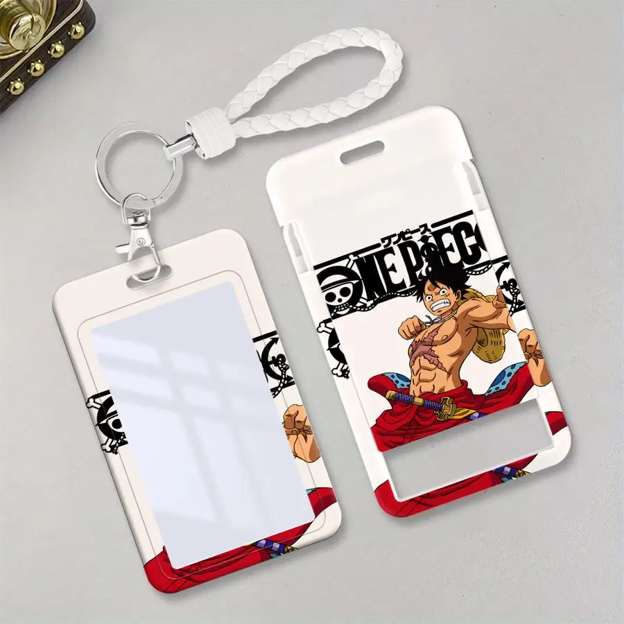 Cover Case 1Pc Card Holder Retractable Credit Card Holders Holders Child Bus with lanyard Bank ID Badge One-P-Piece Luffy Ace