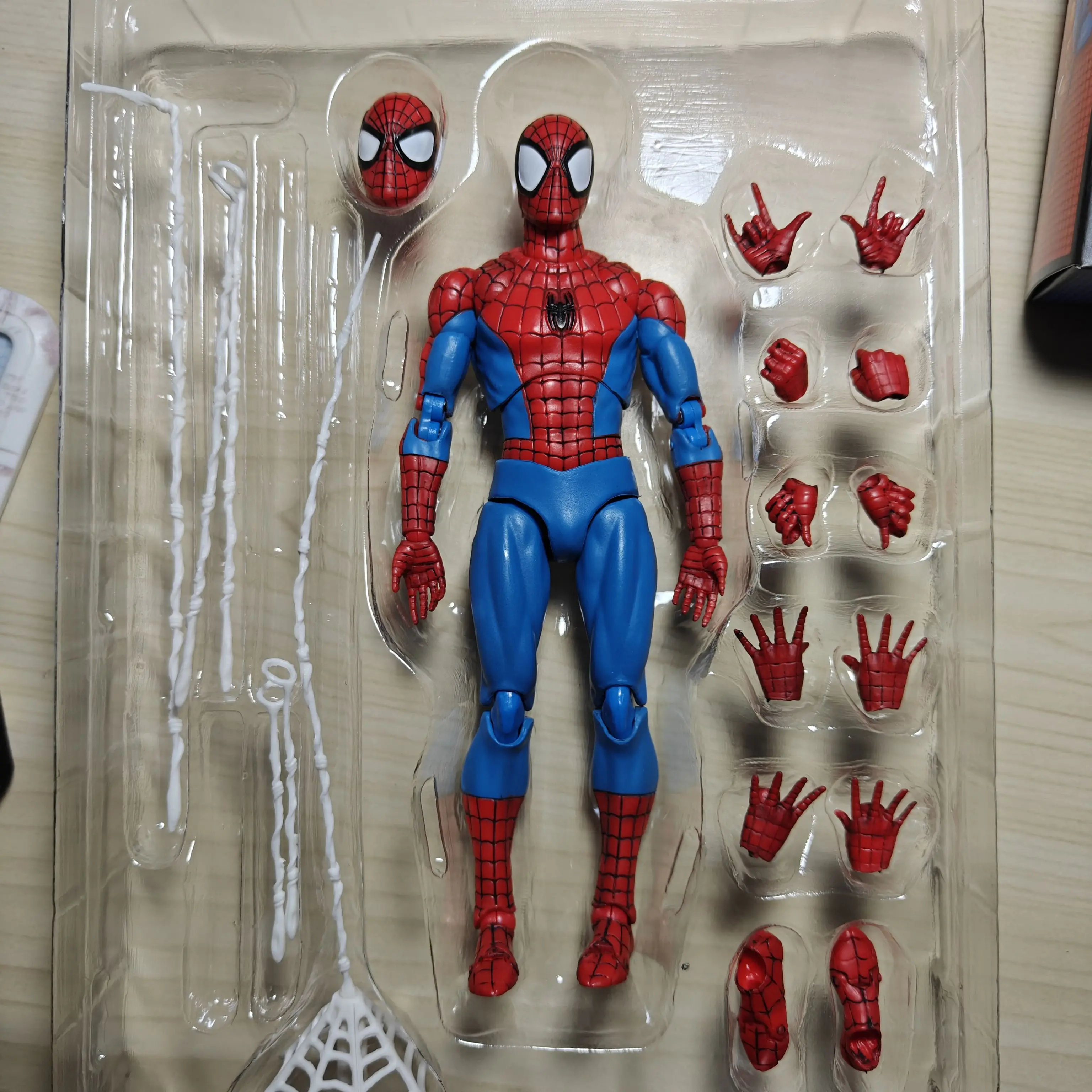 1/12 Ct Toys Spider-man Action Figure Spiderman Anime Figures Mafex 185 Classic model Costume Ver Collectible Model Kid Toy Gift