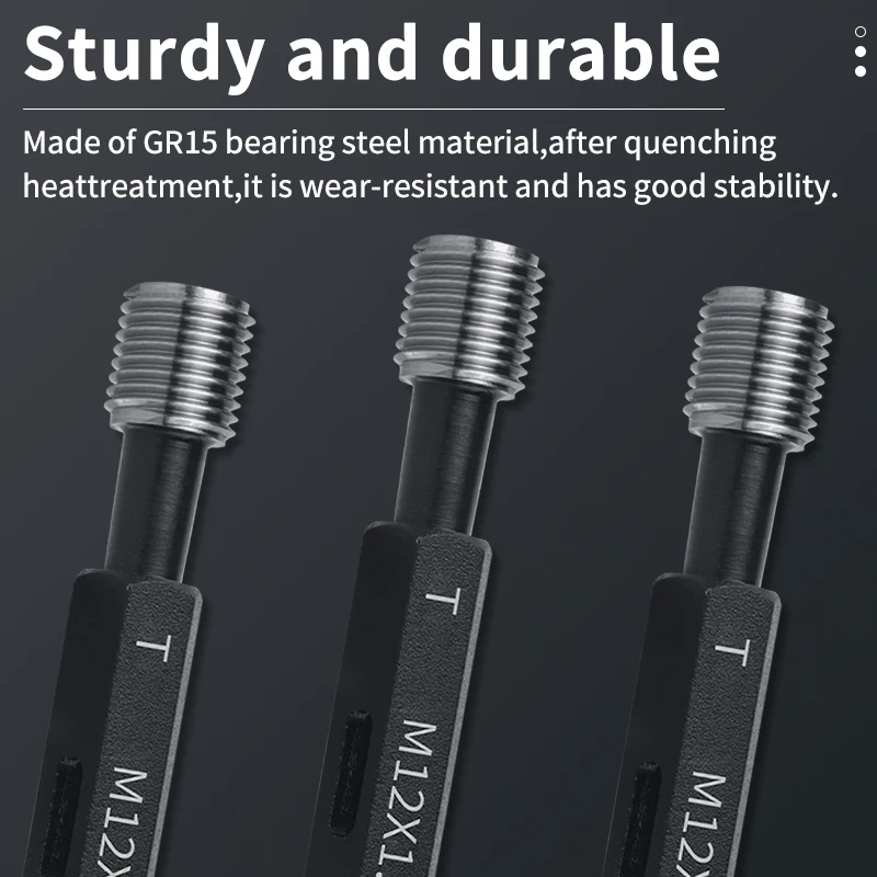 UFS TAP 1PCS 6H M0.8 M0.9 M1 M1.2 M1.4 M1.6 M1.8 M2-M30 Thread Plug Gauge Metric Standard Measuring Tool Tap Thread Measurement