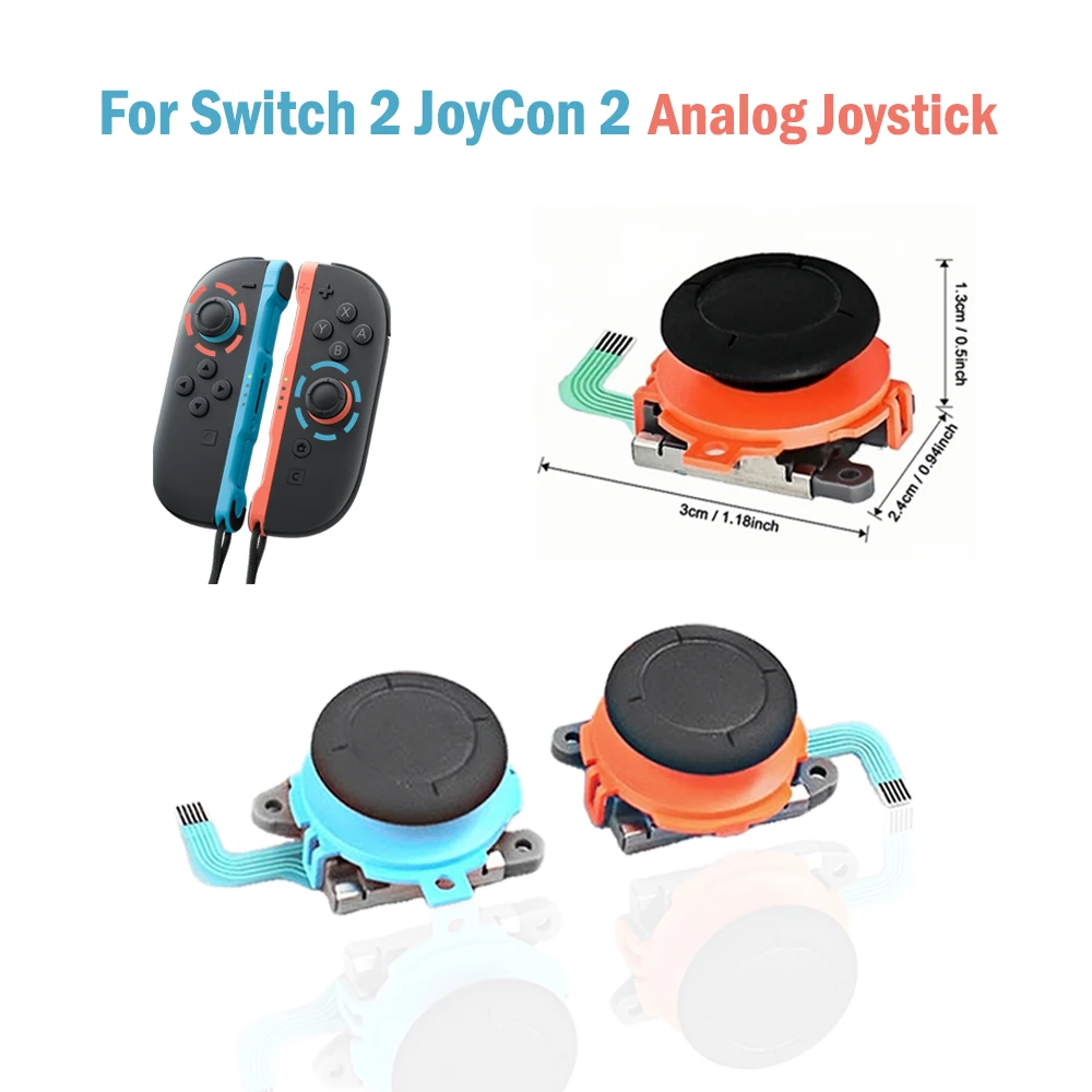 

Original New Blue Orange Thumb Stick for Nintend Switch 2 NS2 Joy-Con 2 Left and Right Button 3D Analog Joystick Replacement