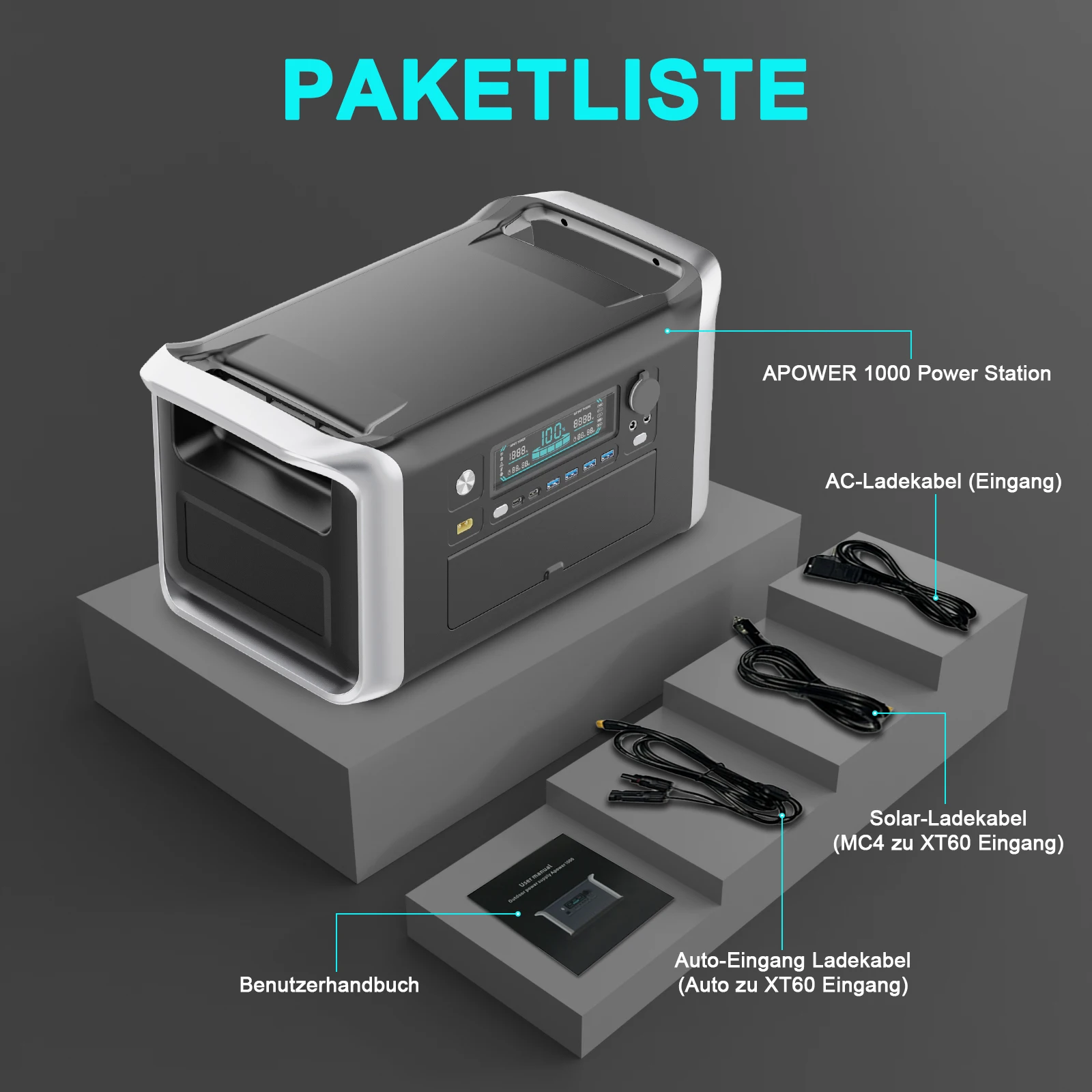 CTOLITY AP1000 1024WH 1800W مولد الطاقة الشمسية المحمولة محطة طاقة التخييم UPS وظيفة إمدادات الطوارئ السفينة إلى UA من بولندا #6