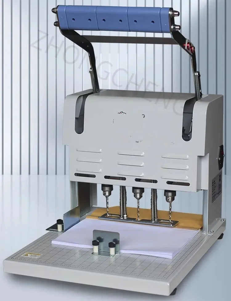 Drilling Machine DC-1030A Three Hole Electric Archive Binding Machine  Personnel Financial Archives File Binder Punching Machine
