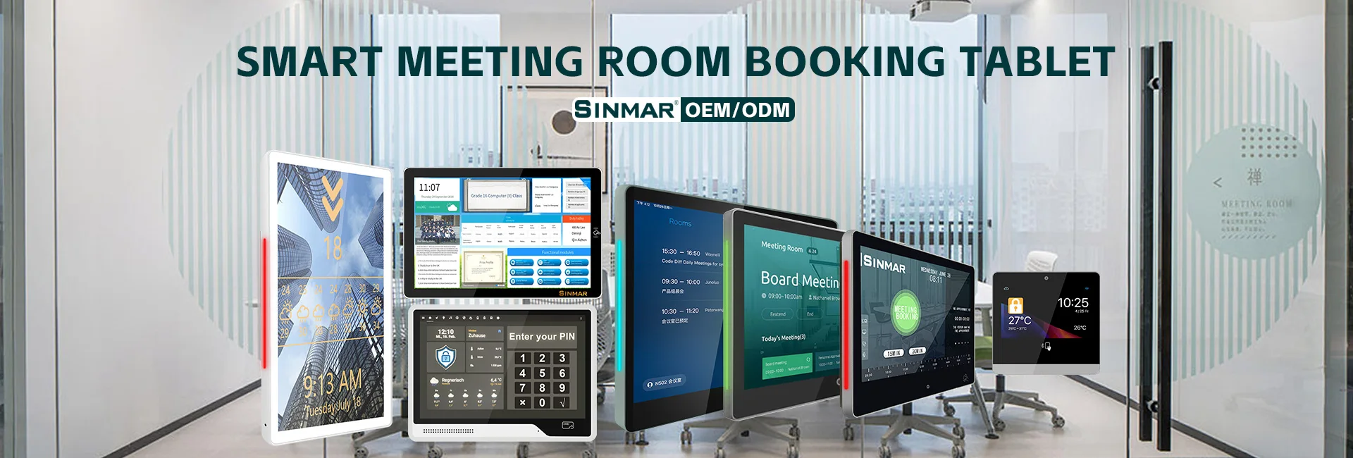 Meeting Room Reservation Tablet 10 13 15.6 All Metal Rugged Android 11 13 14 poe nfc Tablet with RFID Reader