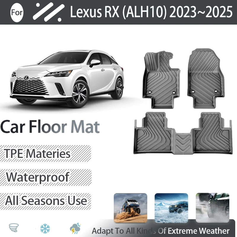 

Car TPE Floor Mats For Lexus RX Plug-in Hybrid ALH10 2023~2024 Dirt-resistant Pad Foot Carpets LHD Floor Covers Auto Accessories