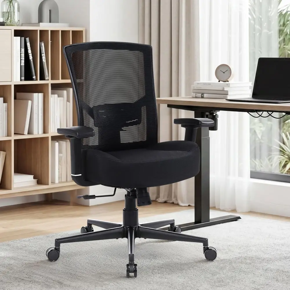 600lbs Big and Tall Oice Chair with Adjustable Lumbar Support,Ergonomic Heavy Duty Oice Chair or Heavy People,Mesh Desk Chair wi