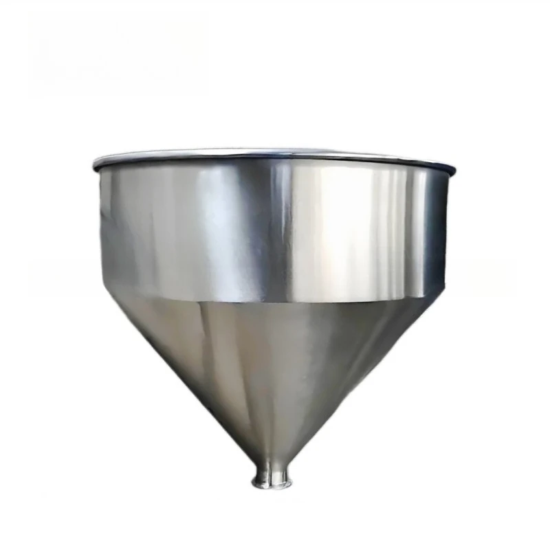 Spun Stainless Steel Hopper Large Diameter Industrial Funnel for Filling Machine Food Chemical Processing Equipment Spare Tank