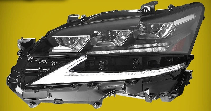 

headlight assemblies, retrofitted with old and new low-rise LED lens daytime running lights