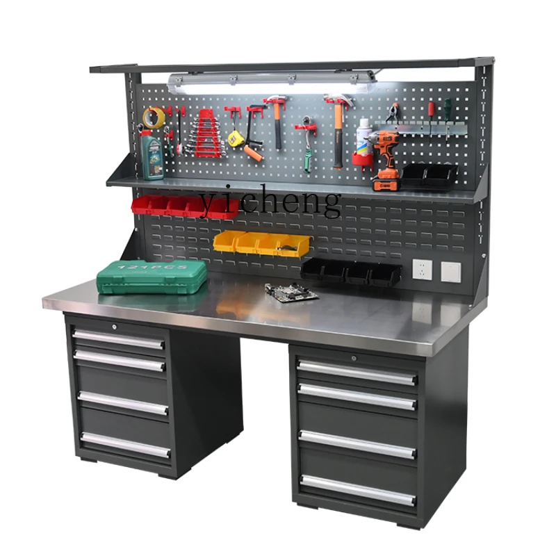 

ZC Heavy-Duty Anti-Static Workbench Stainless Steel Fitter Bench Workshop Operation Inspection Table