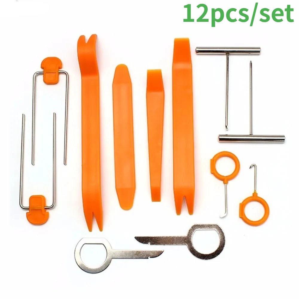 4/12PCS/Set  Auto Door Clip Panel Trim Removal Kits Navigation Disassembly Seesaw Car Interior Plastic Seesaw Conversion Tool