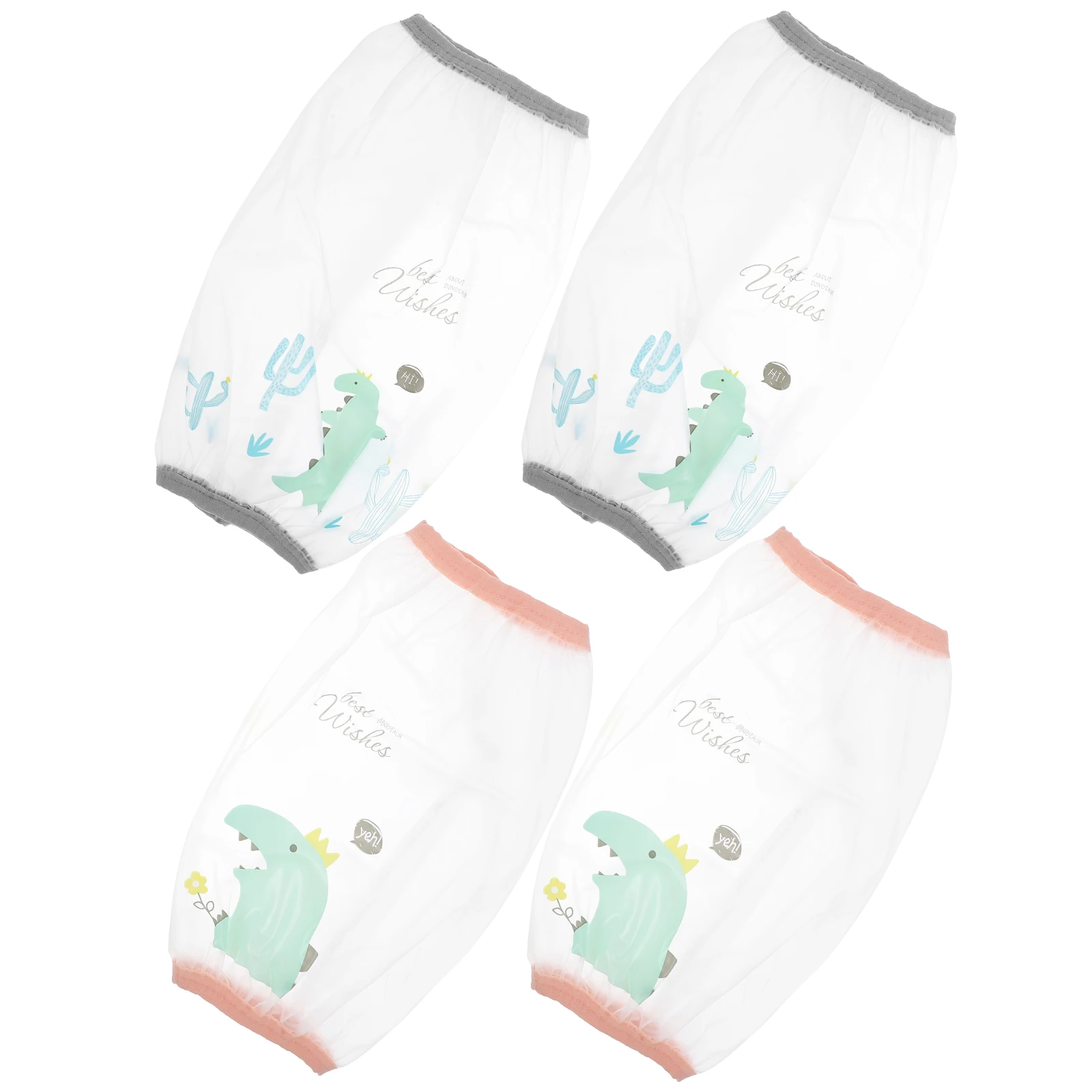 

2 Pairs Waterproof Sleeve Adult Oversleeve Transparent Dustproof Protective Gloves Elastic Durability Hairdressing Factory Home