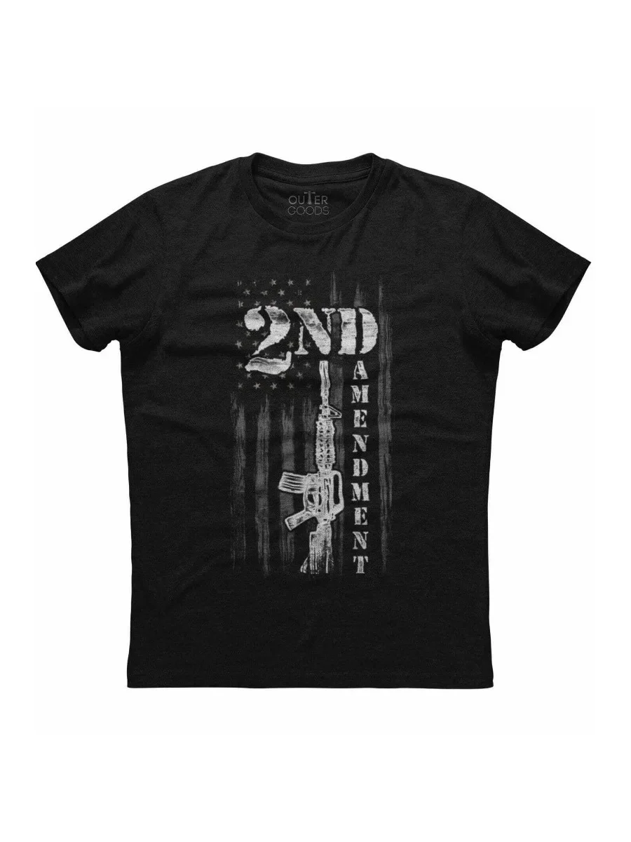 American Flag AR-15 Gun Rights The 2nd Amendment Patriotic T-Shirt. Summer Cotton O-Neck Short Sleeve Mens T Shirt New S-3XL