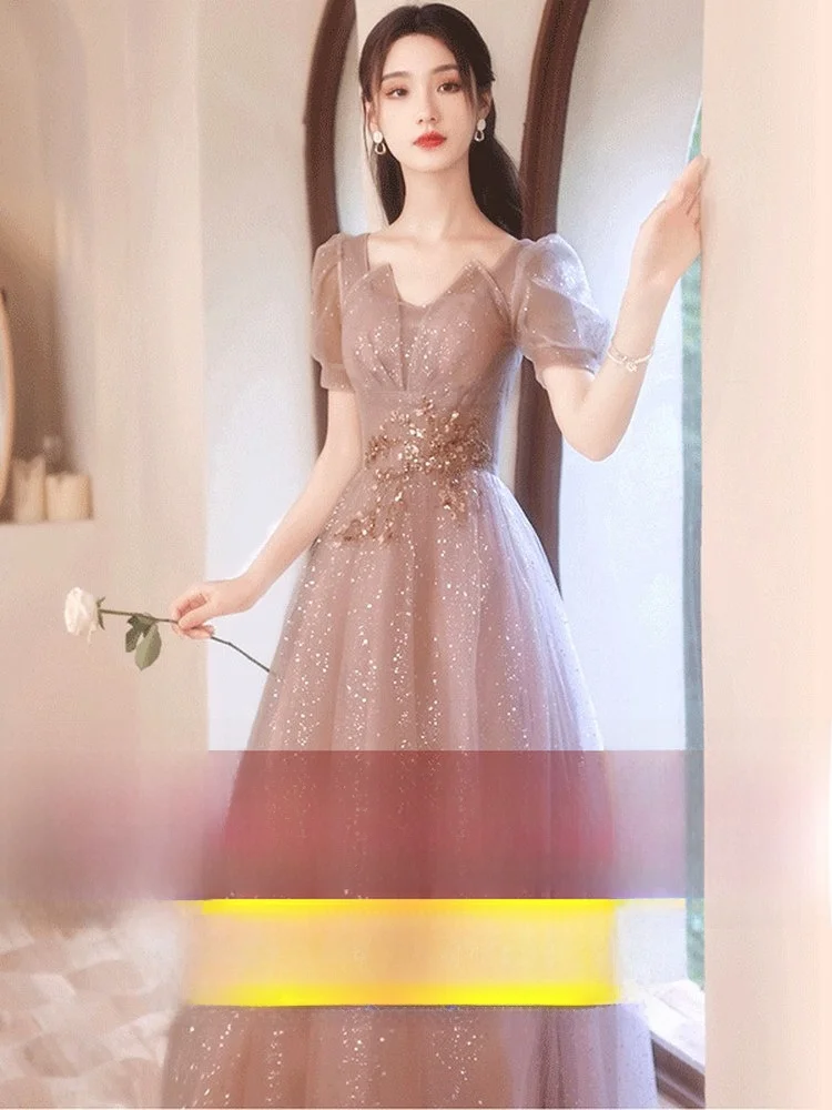 

plus Size Pink Long Dr Ele Slimming Evening Gown for Women plus Size Chorus up Art Exam Adult Ceremony Host