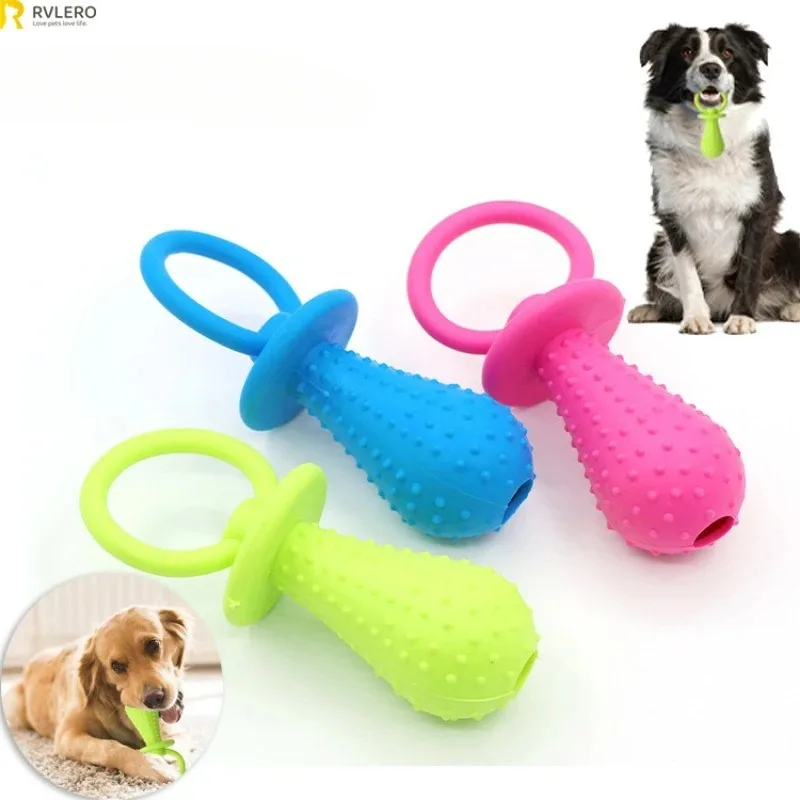 

Dog chewing toys rubber pacifiers bells plaything balls grinding teeth bite resistance training dogs puppy toy pet products