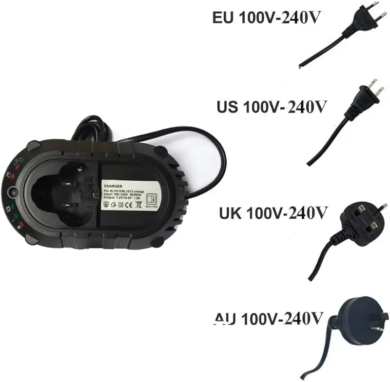 شاحن بطارية ليثيوم أيون من ماكيتا ، شحن سريع ، 7.2 فولت-10.8 فولت ، 1.5A ، BL1014 ، BL7010