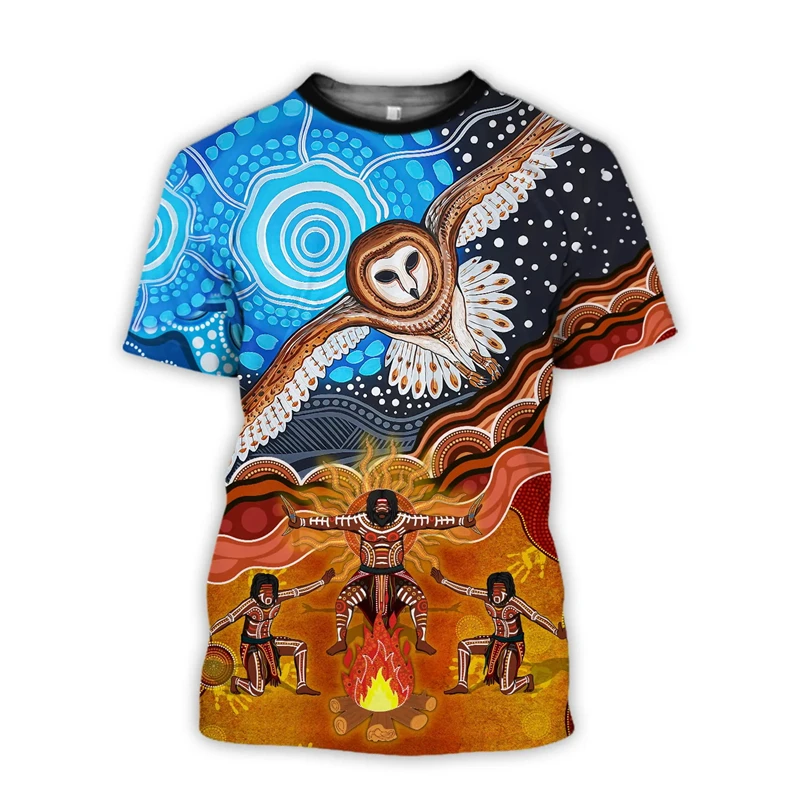 

New 3D Print T-shirt Casual Australia Aborigines Nation Mens Graphic Tshirts Harajuku O-neck Short Sleeve Tees New Tops Clothing