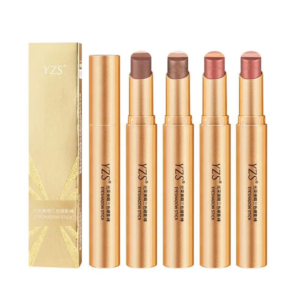 بريق عينيه عصا ثلاثة ألوان الكنتوري عينيه ماكياج عينيه تلوين عينيه قلم رصاص العين لامع عصا للنساء #6